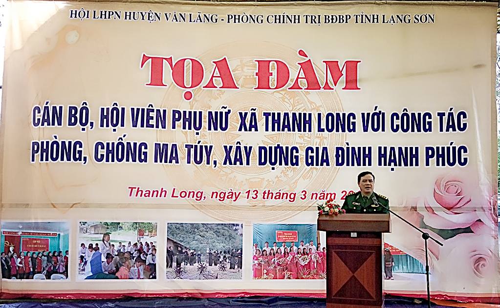 Đồng chí Trịnh Hữu Tăng - Phó Chính ủy Bộ Chỉ huy Bộ đội Biên phòng tỉnh phát biểu chỉ đạo