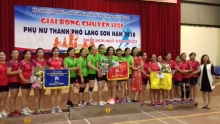 Bế mạc giải bóng chuyền hơi Phụ nữ Thành phố Lạng Sơn năm 2018